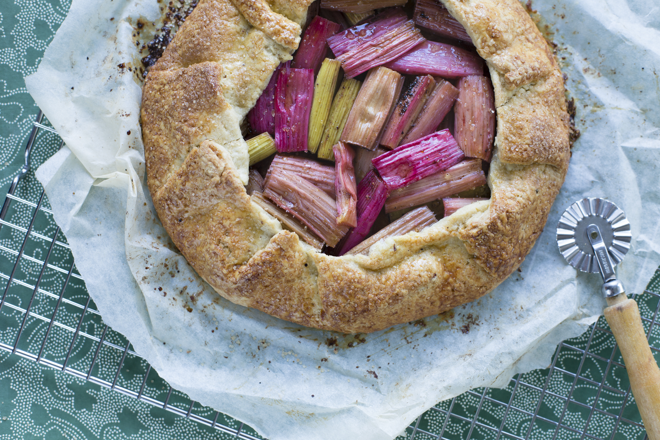 French classic galette filled w/ rhubarb