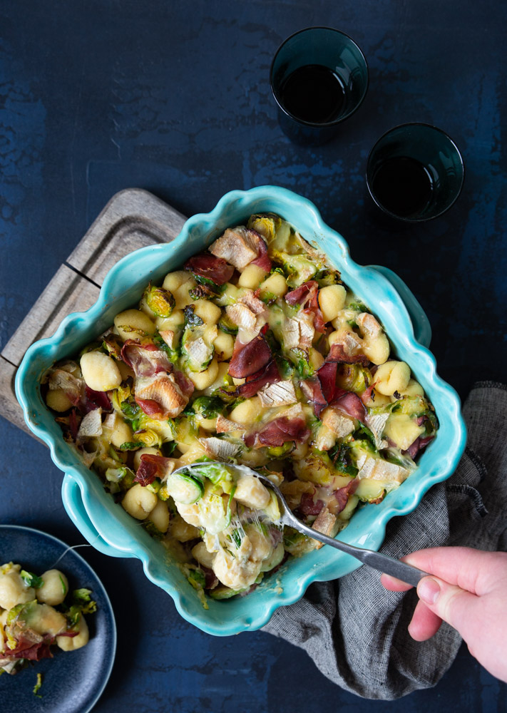 Cheezy and oozy gnocchi bake is perfect winter food.